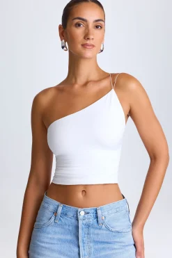 Oh Polly Co-Ords | Tops^One-Shoulder Lace-Up Top in White