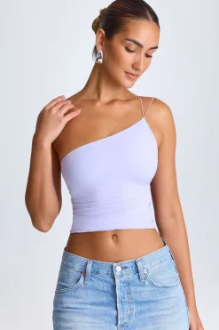 Oh Polly Co-Ords | Tops^One-Shoulder Lace-Up Top in Soft Lilac SoftLilac