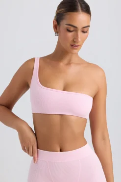 Oh Polly Matching Sets | Sports Bras^One-Shoulder Sports Bra in Washed Ice Pink WashedIcePink