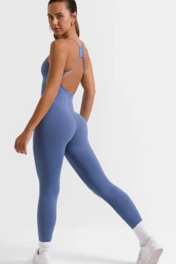 Oh Polly Women'S Clothing Sale - $65 And Under | Women'S Clothing Sale - $40 And Under^Open Back Full Length Unitard in Slate Blue SlateBlue