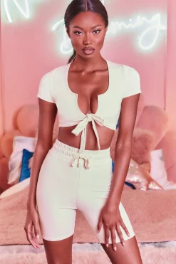Oh Polly Women'S Clothing Sale - $65 And Under | Women'S Clothing Sale - $40 And Under^Over It High Waisted Cycle Shorts in Cream