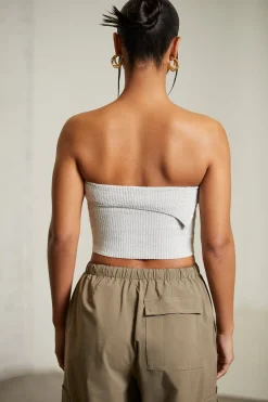 Oh Polly Women'S Clothing Sale - $65 And Under | Women'S Clothing Sale - $40 And Under^Overlap Bandeau Crop Top in Grey