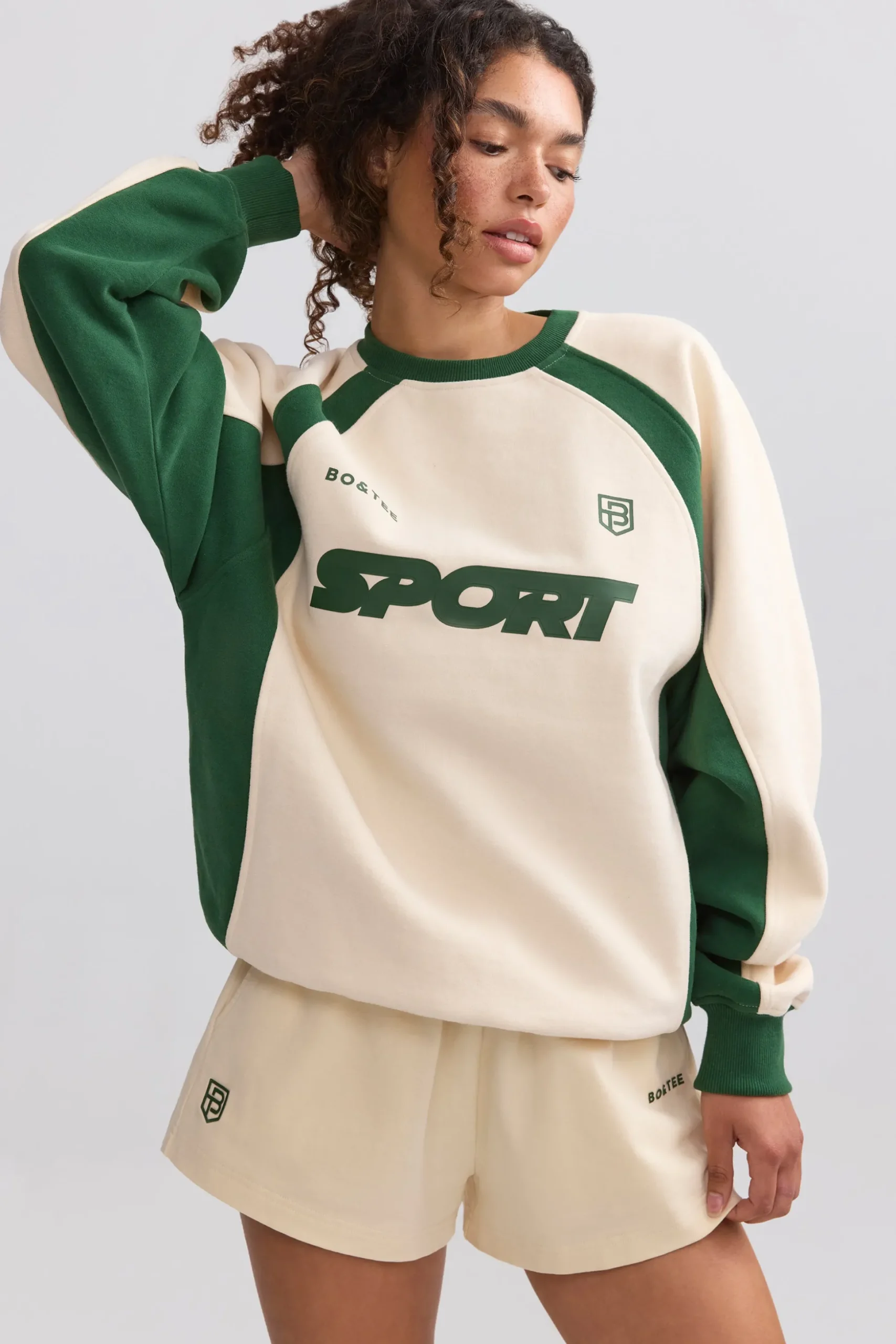 Oh Polly Sweatshirts | Matching Sets^Oversized Colourblock Sweatshirt in Marble