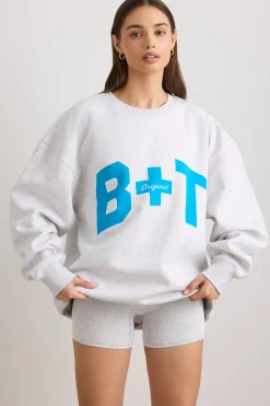Oh Polly Women'S Clothing Sale - $65 And Under | Women'S Clothing Sale - $40 And Under^Oversized Crew Neck Sweatshirt in Grey Marl GreyMarl