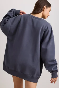 Oh Polly Women'S Clothing Sale - $65 And Under | Women'S Clothing Sale - $40 And Under^Oversized Crew Neck Sweatshirt in Slate