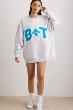Oh Polly Women'S Clothing Sale - $65 And Under | Women'S Clothing Sale - $40 And Under^Oversized Crew Neck Sweatshirt in Grey Marl GreyMarl