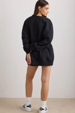 Oh Polly Women'S Clothing Sale - $65 And Under | Women'S Clothing Sale - $40 And Under^Oversized Crew Neck Sweatshirt in Black
