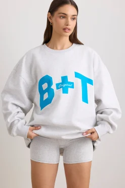 Oh Polly Women'S Clothing Sale - $65 And Under | Women'S Clothing Sale - $40 And Under^Oversized Crew Neck Sweatshirt in Grey Marl GreyMarl