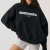 Oh Polly Tracksuits | Sweatshirts^Oversized Fleece Hooded Sweatshirt in Onyx
