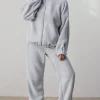 Oh Polly Coats^Oversized Fleece Zip Up Jacket in Fog