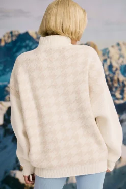 Oh Polly Knitwear | Tracksuits^Oversized Half-Zip Chunky-Knit Jumper in Ice White IceWhite