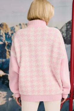 Oh Polly Knitwear | Tracksuits^Oversized Half-Zip Chunky-Knit Jumper in Pastel Pink PastelPink