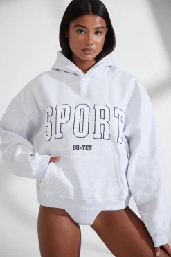 Oh Polly Tracksuits | Sweatshirts^Oversized Hooded Sweatshirt in Heather Grey HeatherGrey