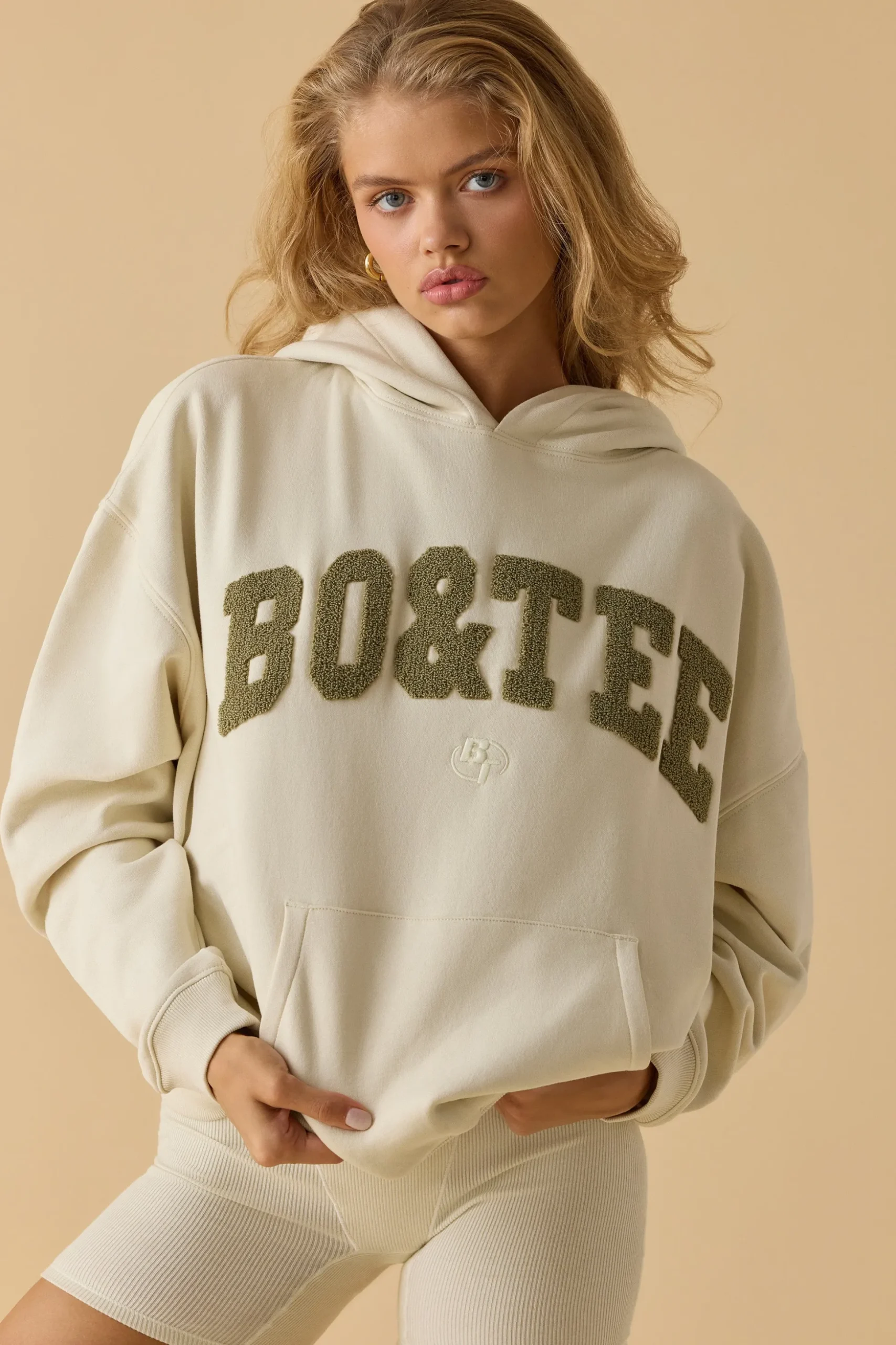 Oh Polly Tracksuits | Sweatshirts^Oversized Hooded Sweatshirt in Bone