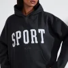 Oh Polly Tracksuits | Sweatshirts^Oversized Hooded Sweatshirt in Black