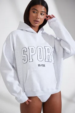 Oh Polly Tracksuits | Sweatshirts^Oversized Hooded Sweatshirt in Heather Grey HeatherGrey