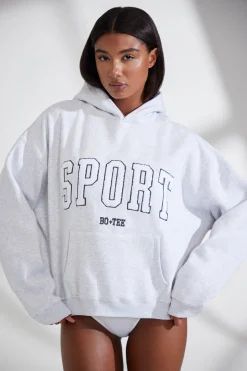 Oh Polly Tracksuits | Sweatshirts^Oversized Hooded Sweatshirt in Heather Grey HeatherGrey
