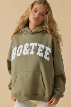 Oh Polly Tracksuits | Sweatshirts^Oversized Hooded Sweatshirt in Soft Olive SoftOlive