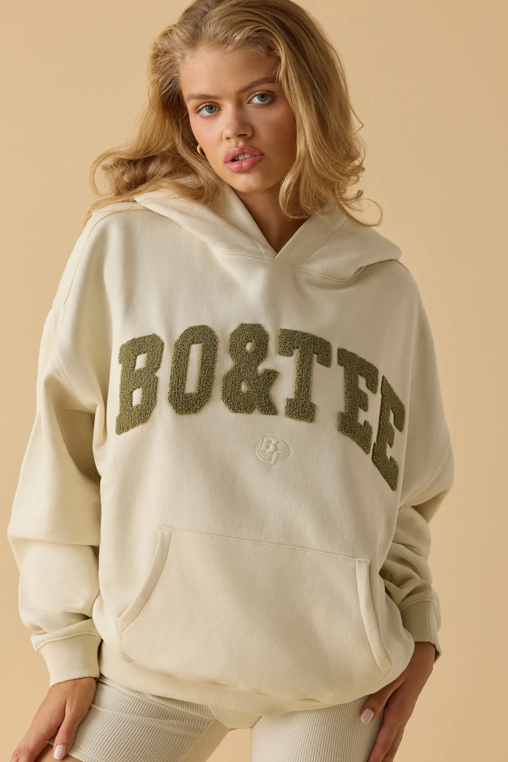 Oh Polly Tracksuits | Sweatshirts^Oversized Hooded Sweatshirt in Bone