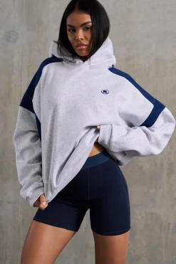 Oh Polly Sweatshirts^Oversized Hooded Sweatshirt in Heather Grey HeatherGrey