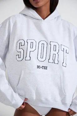 Oh Polly Tracksuits | Sweatshirts^Oversized Hooded Sweatshirt in Heather Grey HeatherGrey