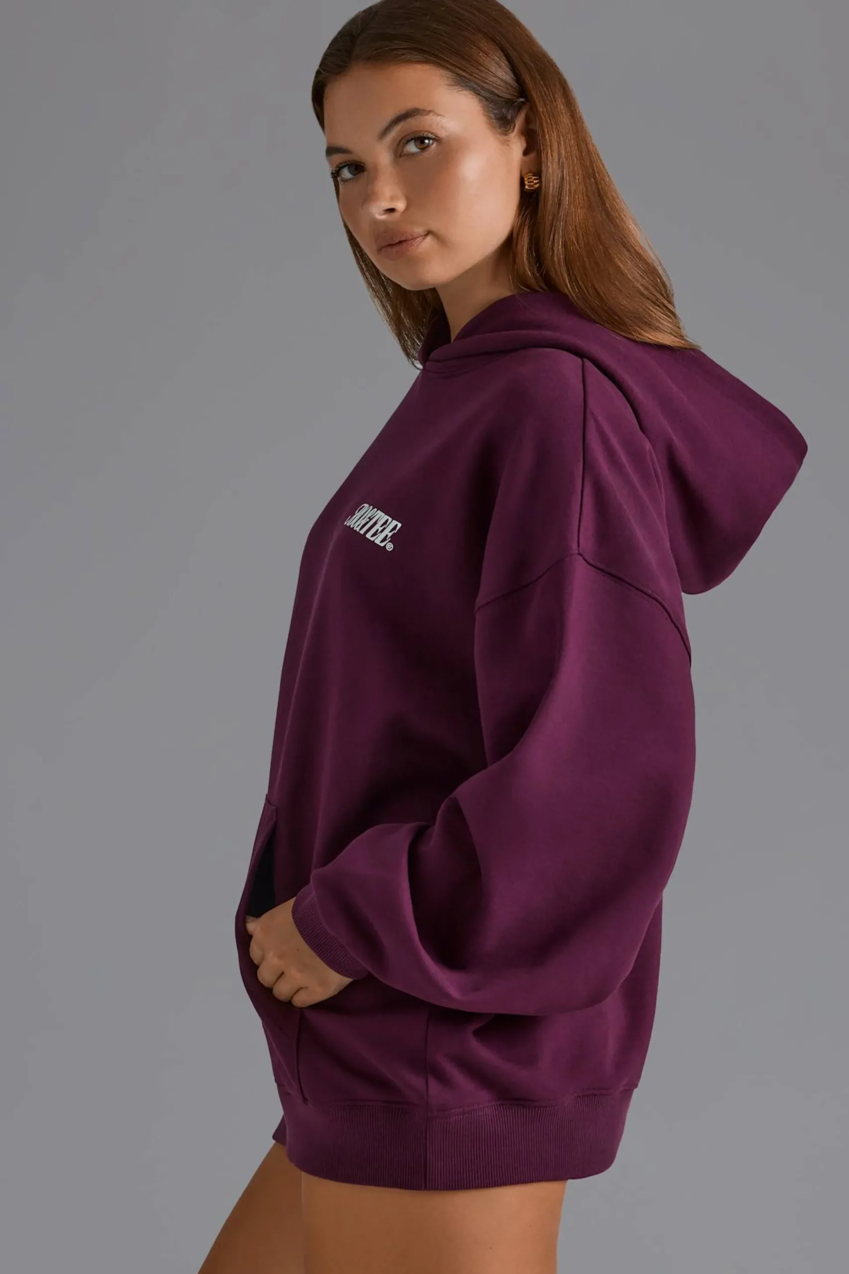 Oh Polly Tracksuits | Sweatshirts^Oversized Hoodie in Grape