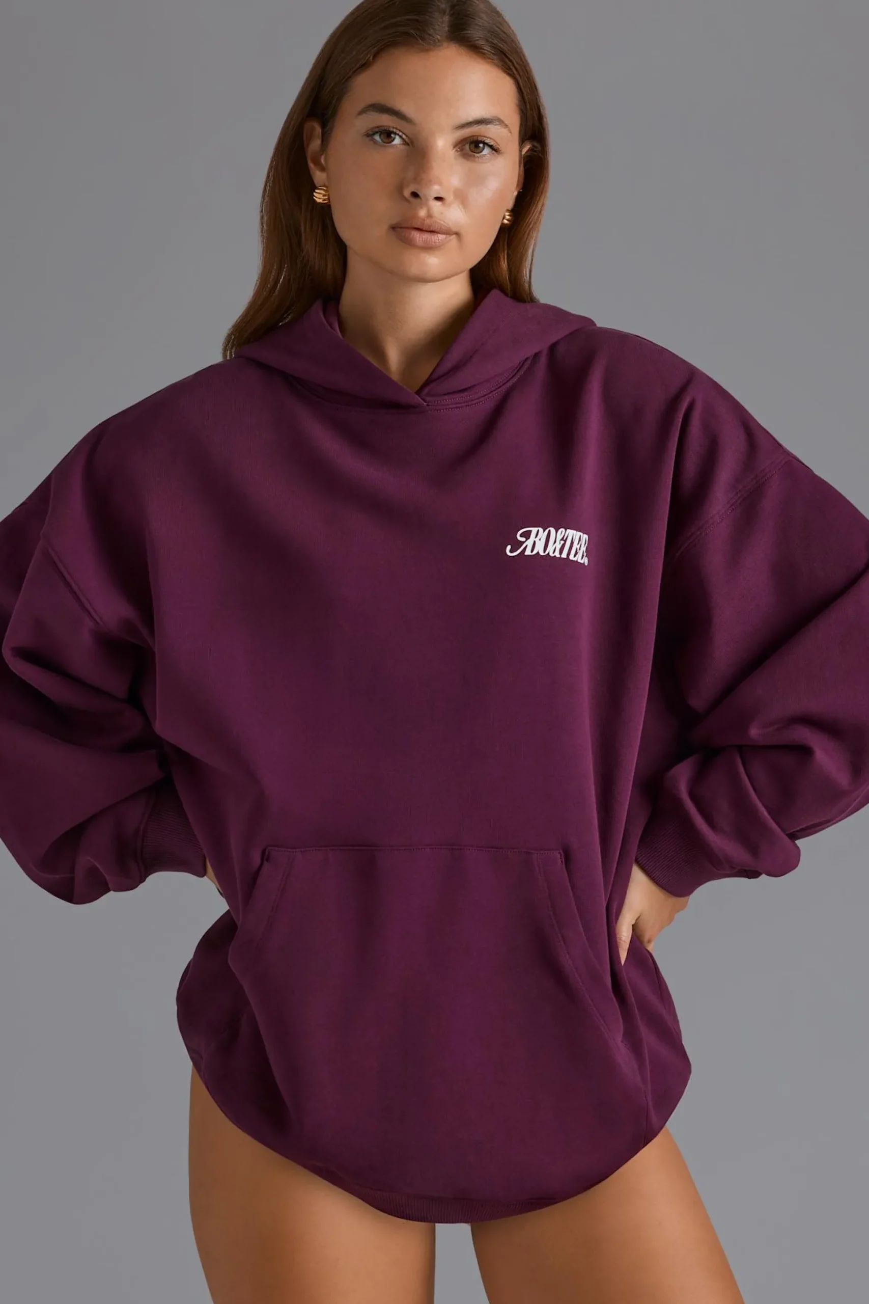 Oh Polly Tracksuits | Sweatshirts^Oversized Hoodie in Grape