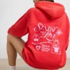 Oh Polly Tracksuits | Sweatshirts^Oversized Hoodie in Red