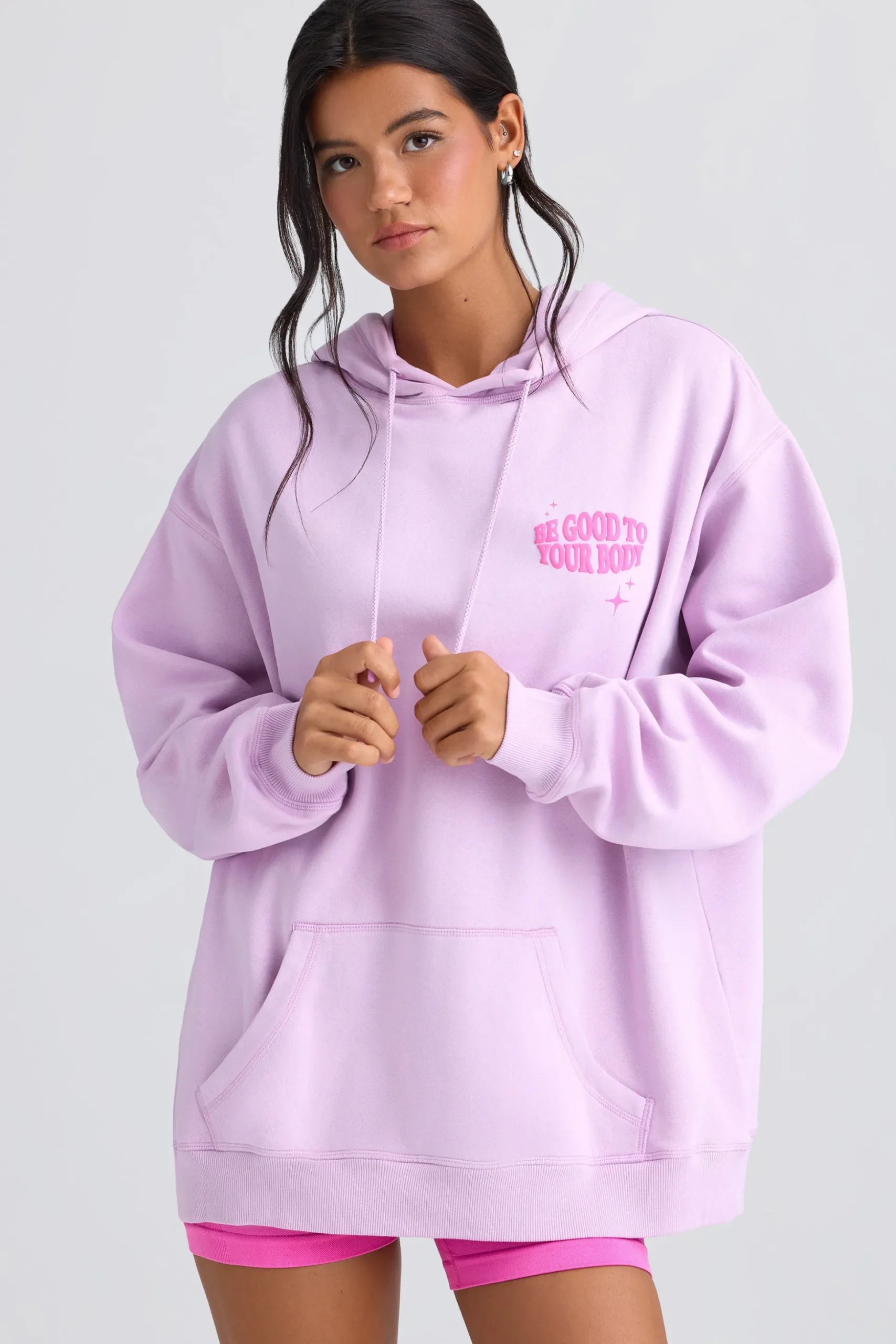 Oh Polly Tracksuits | Sweatshirts^Oversized Hoodie in Violet Pink VioletPink