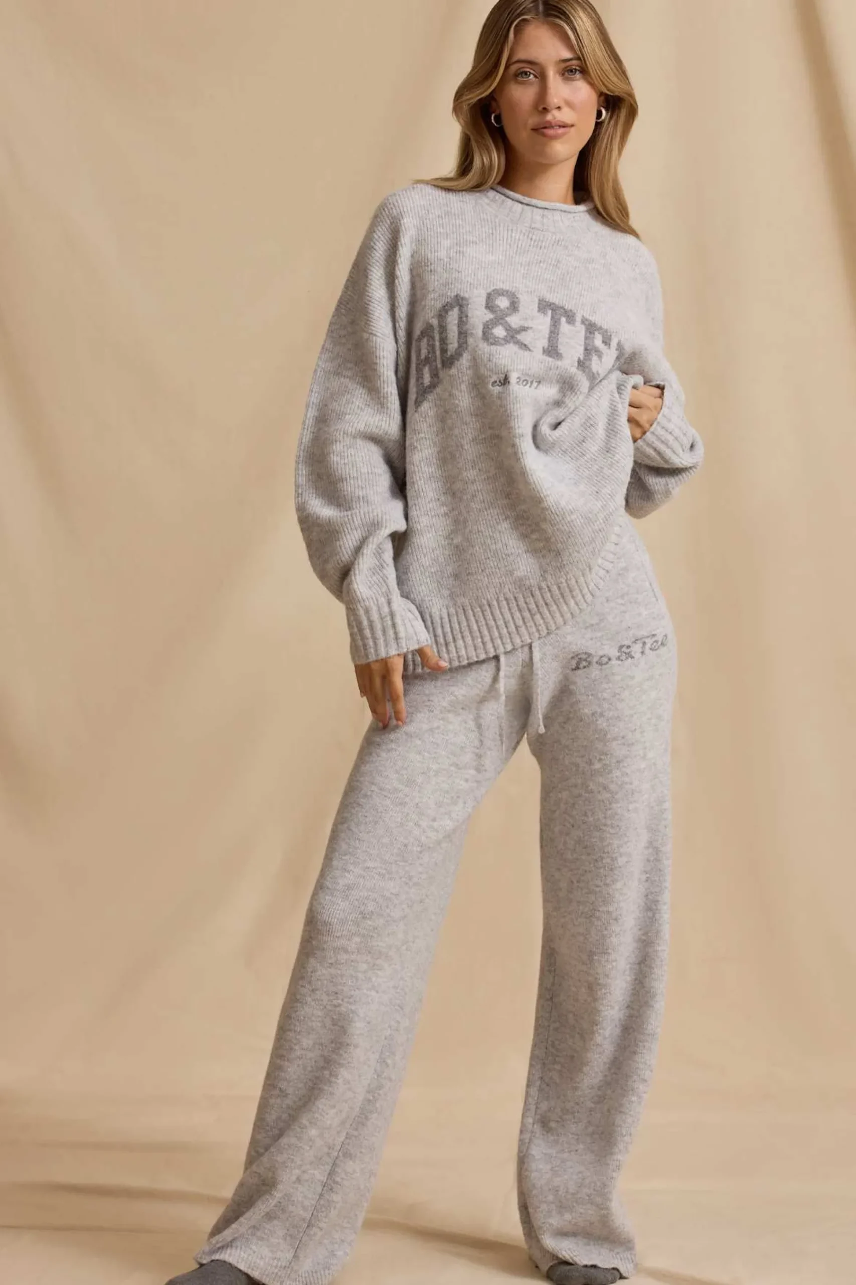 Oh Polly Knitwear | Tracksuits^Oversized Knit Jumper in Ice Marl IceMarl