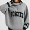 Oh Polly Knitwear | Sweatshirts^Oversized Quarter-Zip Chunky-Knit Jumper in Heather Grey HeatherGrey