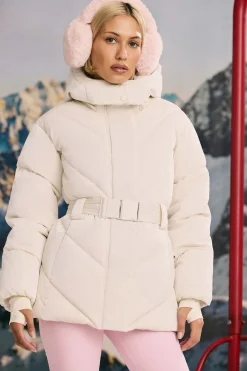 Oh Polly Coats | Tops^Oversized Quilted Hooded Ski Jacket in Ice White IceWhite