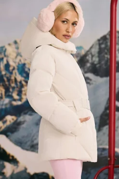 Oh Polly Coats | Tops^Oversized Quilted Hooded Ski Jacket in Ice White IceWhite
