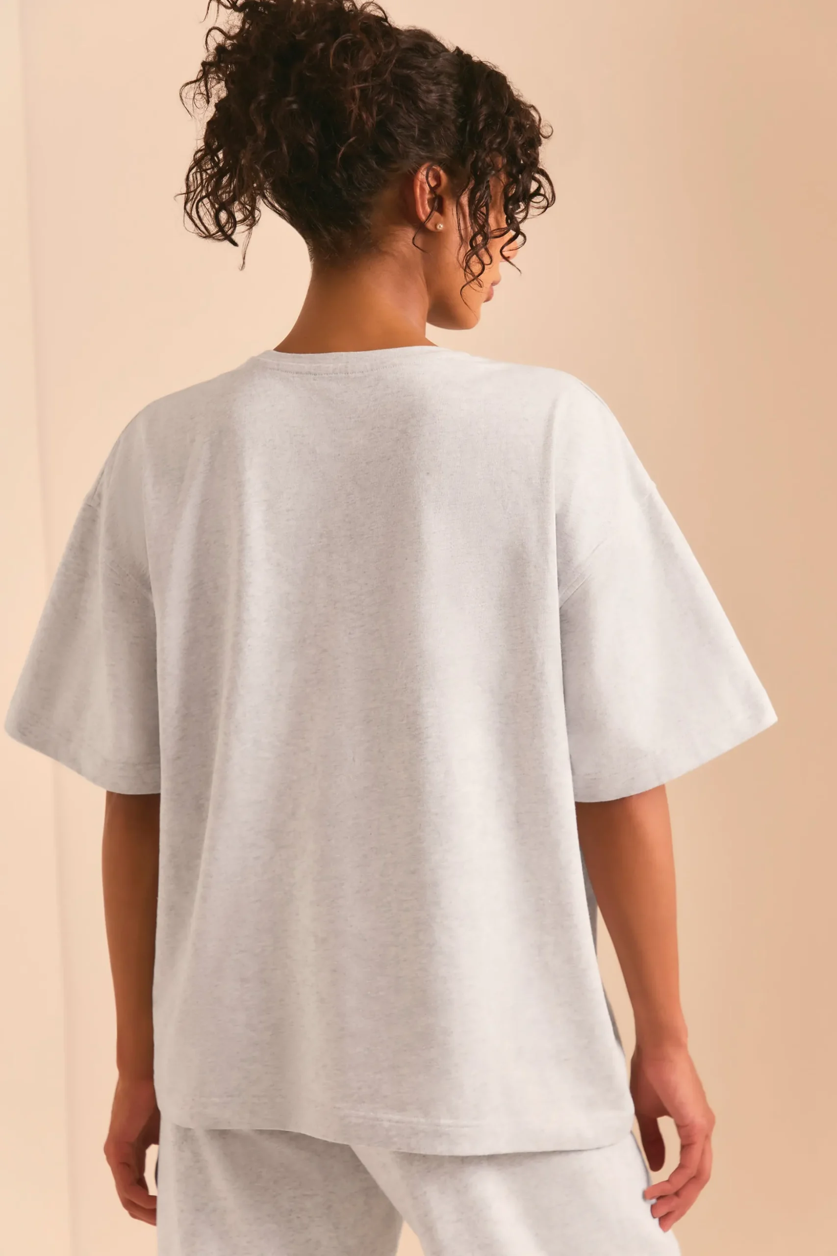 Oh Polly Tee'S & Tanks^Oversized Short Sleeve T-Shirt in Heather Grey HeatherGrey