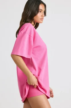 Oh Polly Matching Sets | Tee'S & Tanks^Oversized Short-Sleeve T-shirt in Hot Pink HotPink