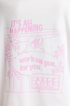 Oh Polly Tee'S & Tanks | Matching Sets^Oversized Short-Sleeve T-shirt in White