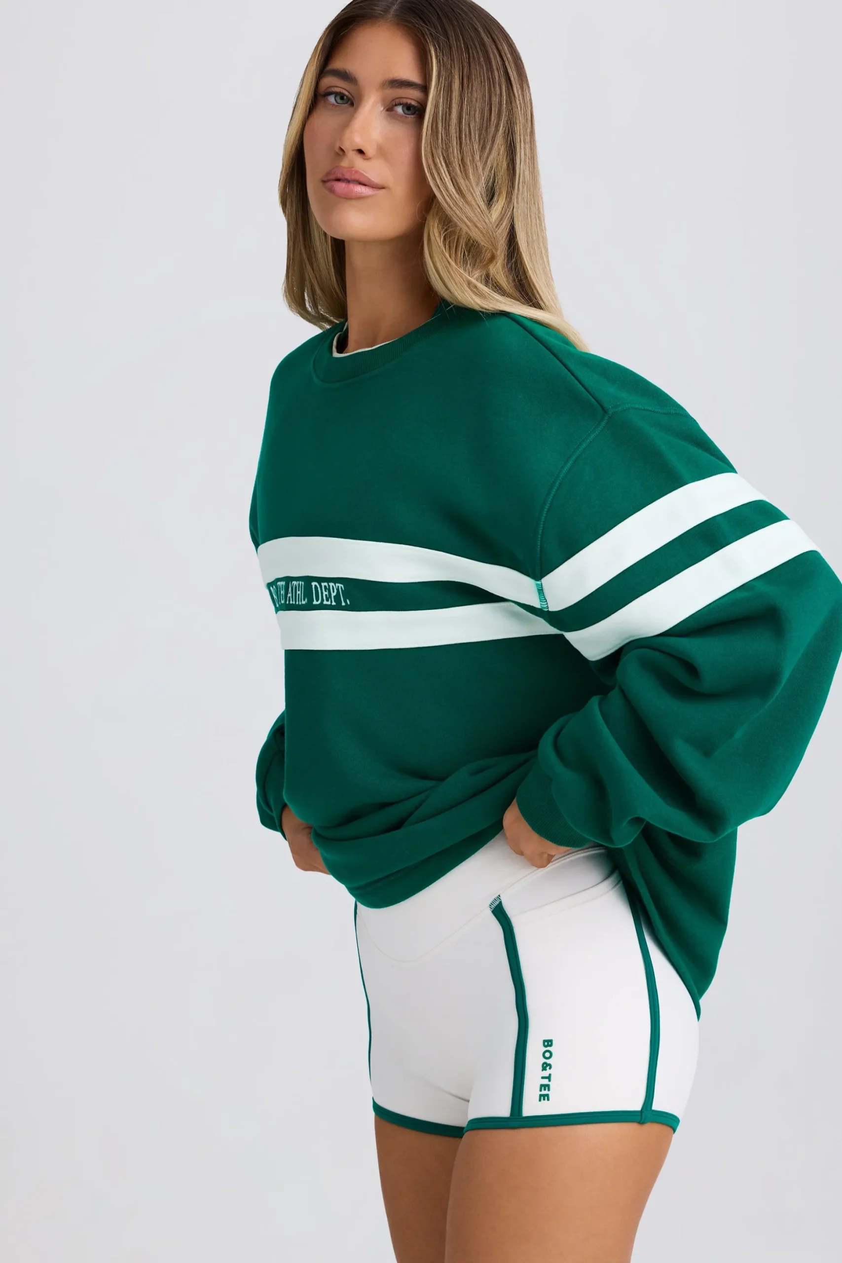 Oh Polly Tracksuits^Oversized Sweatshirt in Varsity Green VarsityGreen