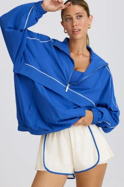 Oh Polly Coats | Tracksuits^Oversized Track Jacket in Cobalt
