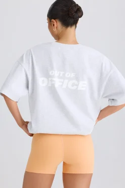 Oh Polly Tee'S & Tanks^Oversized T-Shirt in Grey Marl GreyMarl