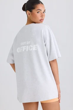 Oh Polly Tee'S & Tanks^Oversized T-Shirt in Grey Marl GreyMarl