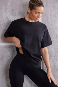 Oh Polly Tee'S & Tanks | Matching Sets^Oversized T-Shirt in Jet Black JetBlack