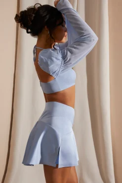 Oh Polly Women'S Clothing Sale - $65 And Under | Women'S Clothing Sale - $40 And Under^Panelled Flare Mini Skirt in Blue