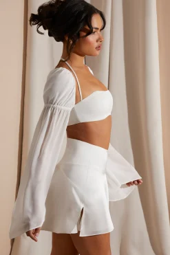 Oh Polly Women'S Clothing Sale - $65 And Under | Women'S Clothing Sale - $40 And Under^Panelled Flare Mini Skirt in White