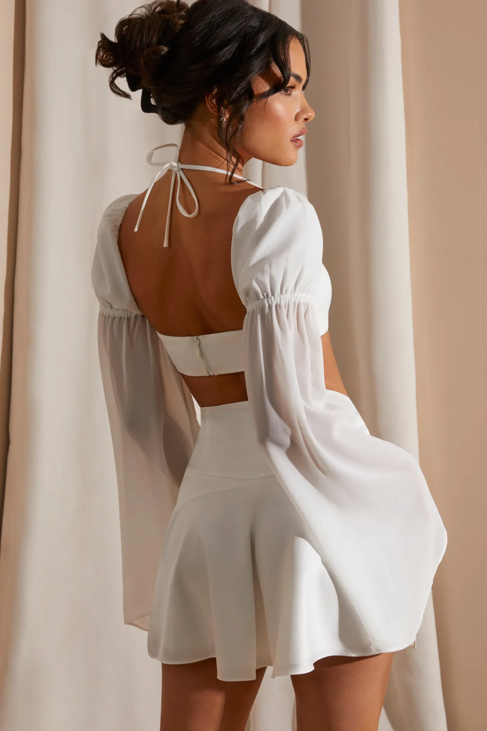 Oh Polly Women'S Clothing Sale - $65 And Under | Women'S Clothing Sale - $40 And Under^Panelled Flare Mini Skirt in White