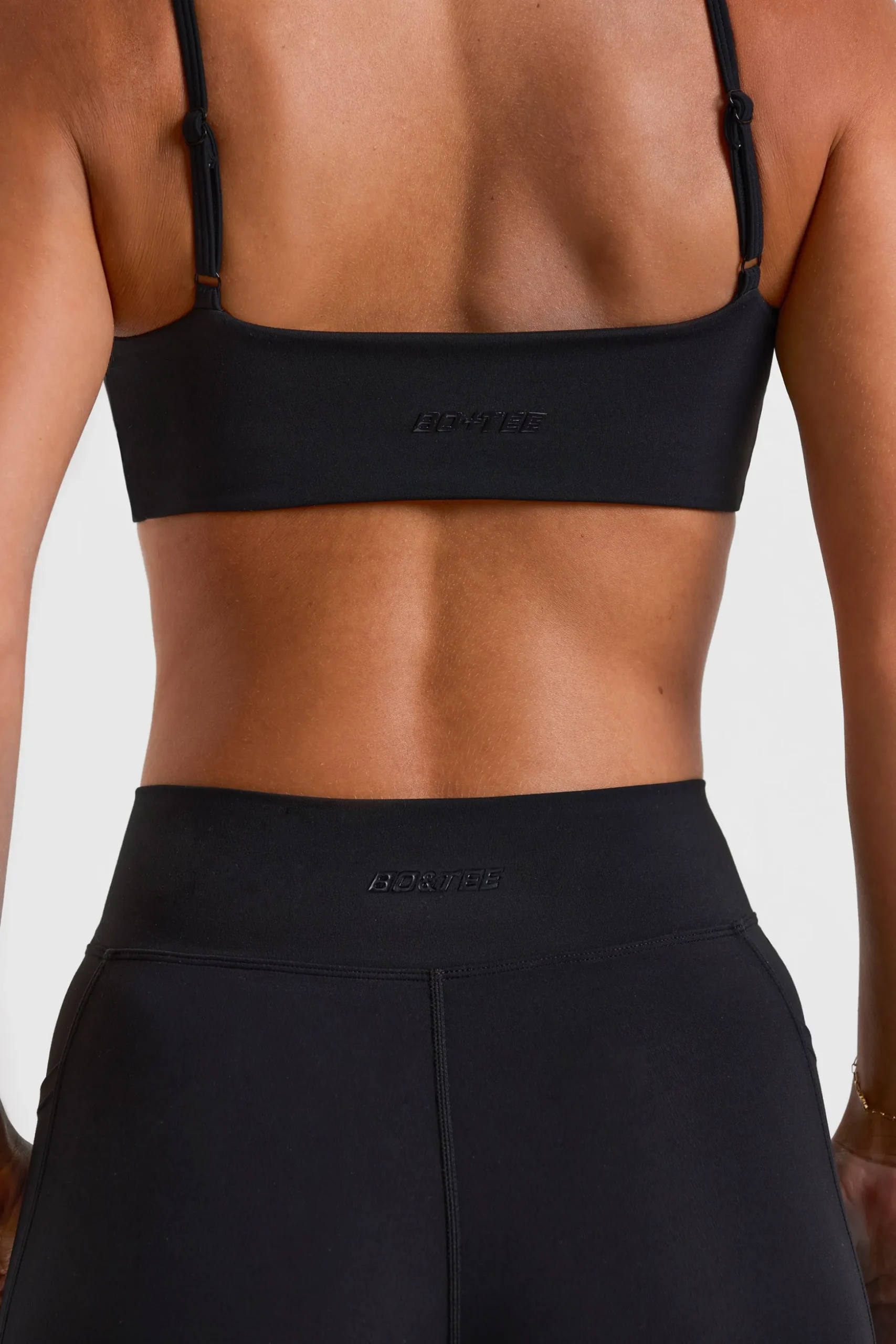 Oh Polly Petite^Petite Cross Waistband Flare Pocket Leggings in Black