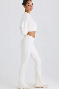 Oh Polly Petite^Petite Flared Trousers in White