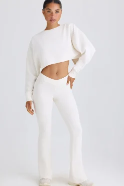Oh Polly Petite^Petite Flared Trousers in White