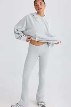 Oh Polly Petite^Petite Flared Trousers in Pacific Grey PacificGrey