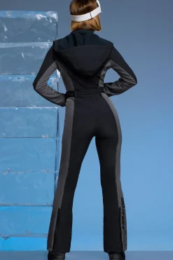 Oh Polly Petite^Petite Fleece Lined Ski Suit in Black