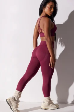 Oh Polly Petite^Petite High Waist Super Sculpt Leggings in Plum